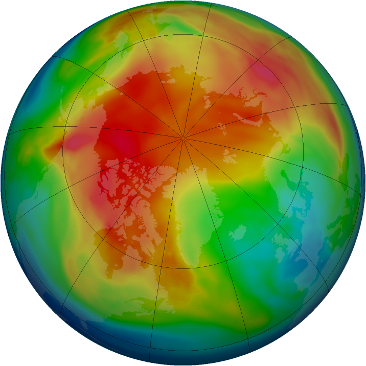 Arctic ozone map for 24 January 2006